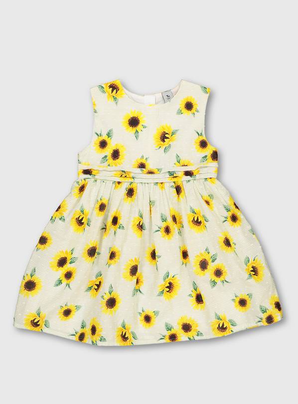 Sunflower Print Occasion Dress - 4-5 years